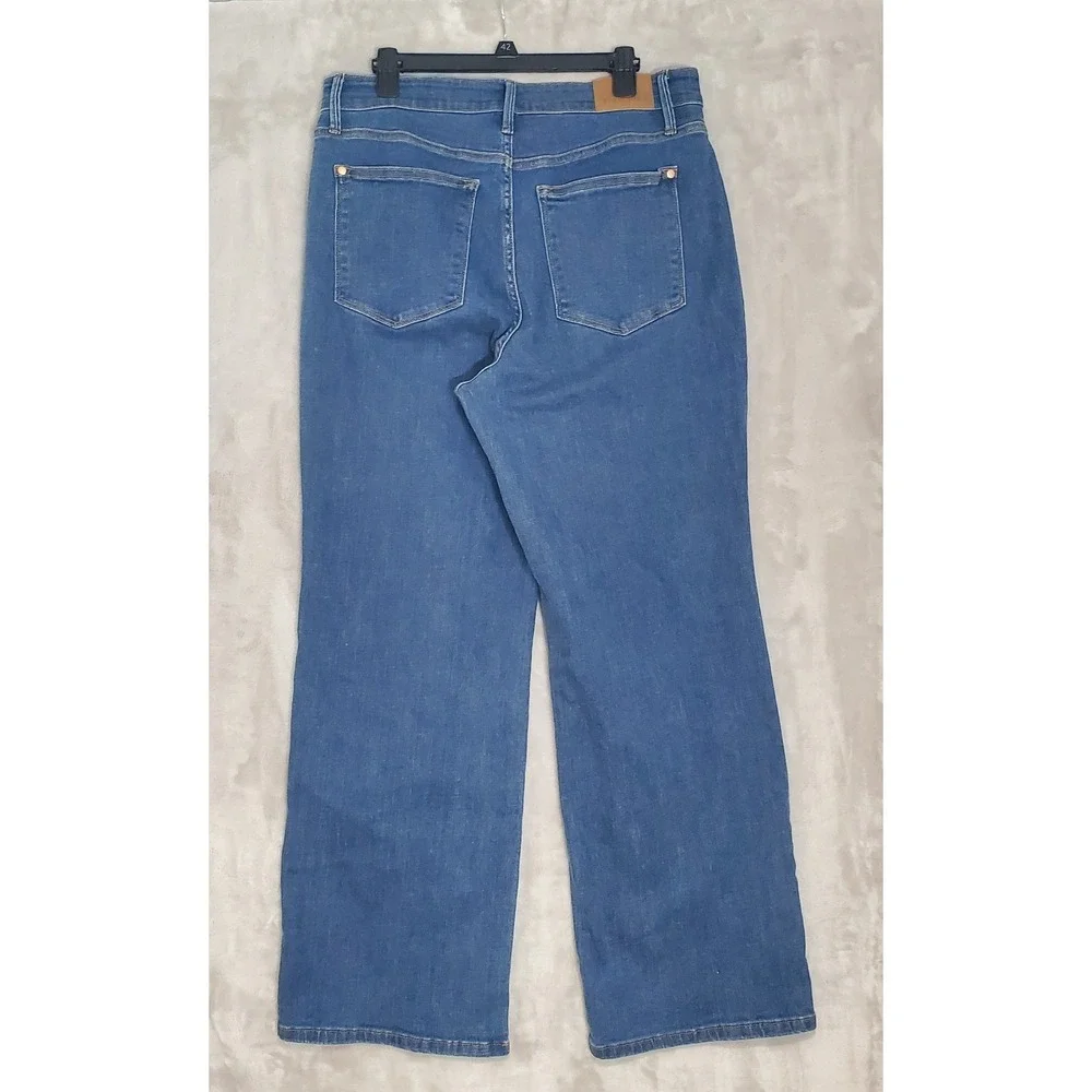 Judy Blue Jeans Womens Size 16W Blue Wide Leg Stretch Denim High Rise EUC - Picture 5 of 9